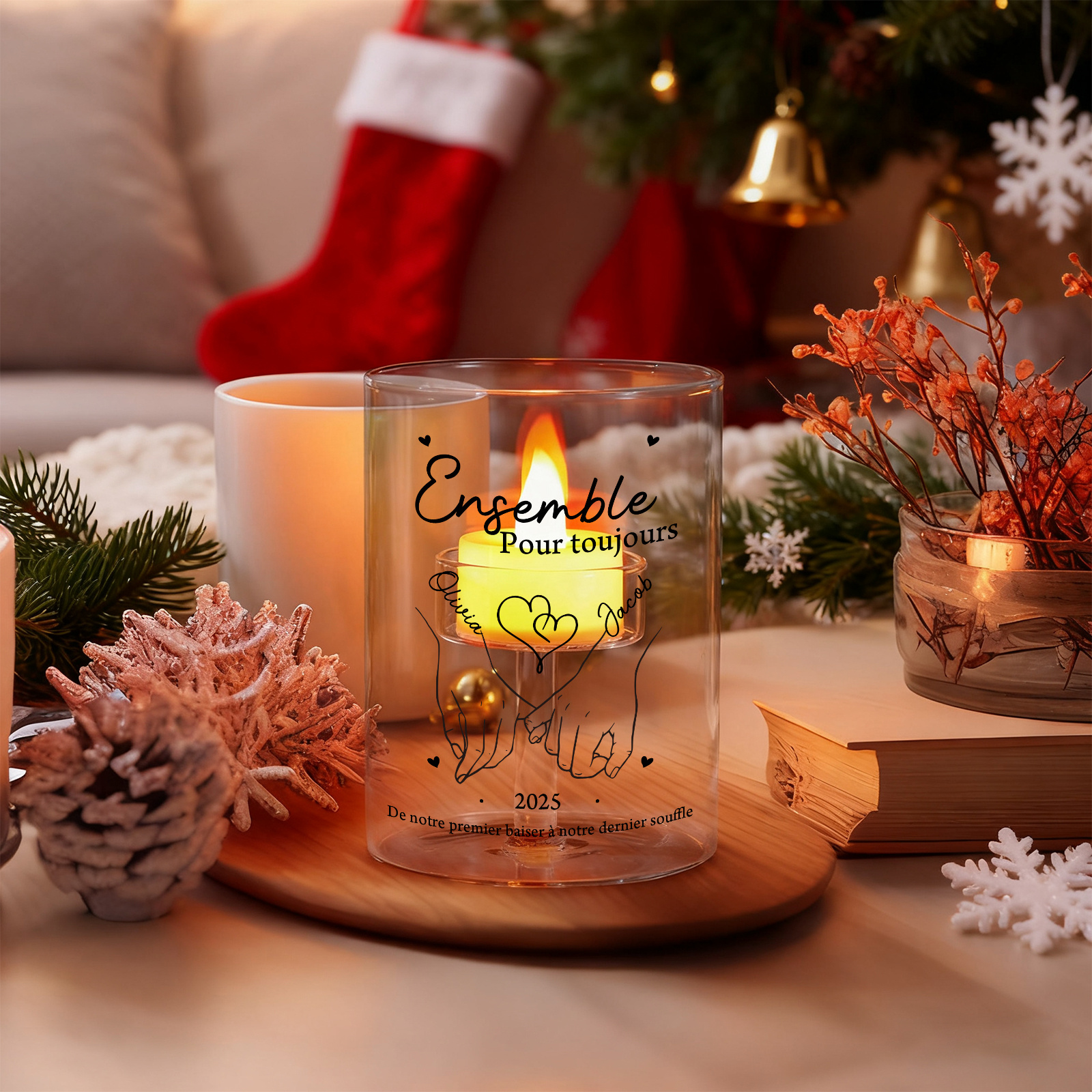 Premier Ornement De Noël De Couple Personnalisé