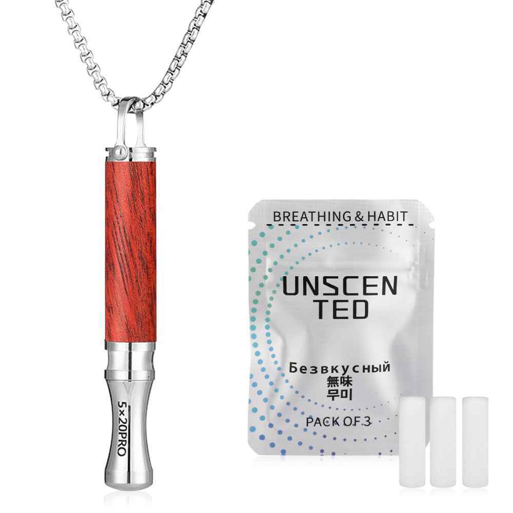 Collier de respiration, aide au sevrage tabagique, pendentif en bois personnalisable, pour soulager le stress, pour un anniversaire, pour Noël, pour les amis et la famille | Jessemade