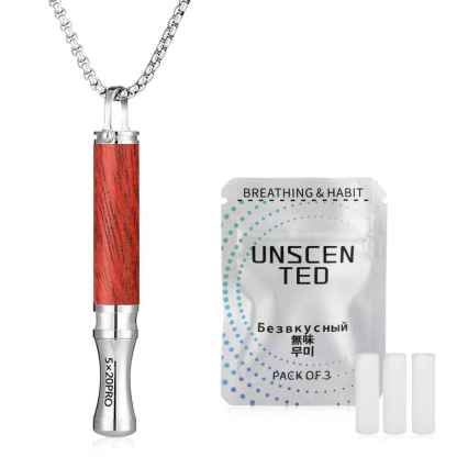 Collier de respiration, aide au sevrage tabagique, pendentif en bois personnalisable, pour soulager le stress, pour un anniversaire, pour Noël, pour les amis et la famille | Jessemade