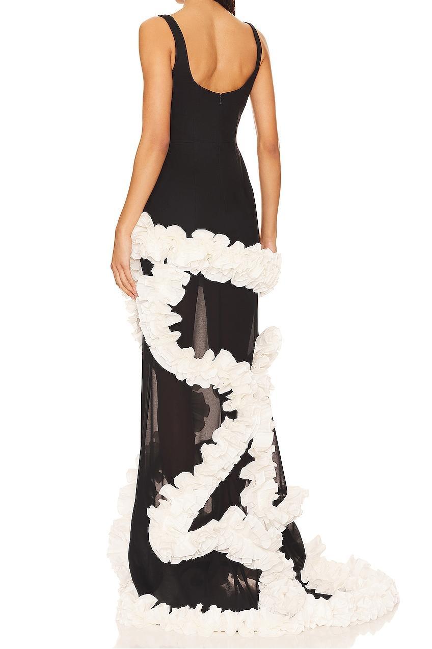 3D Flower Sleeveless Maxi Dress