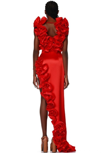 3D Flower Solid Two Piece Swimsult Set