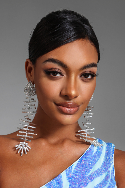 Faux Diamond Irregular Shape Earrings