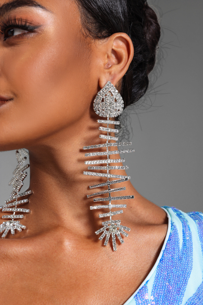 Faux Diamond Irregular Shape Earrings