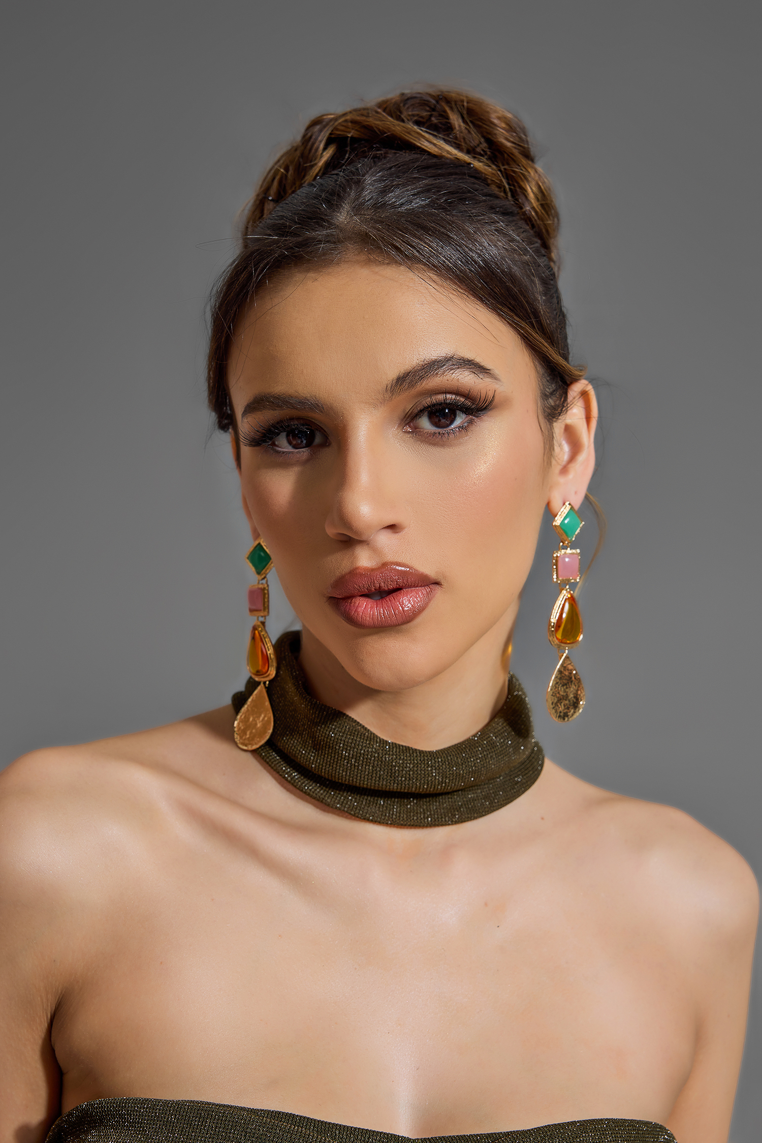 Resin Geometric Earrings