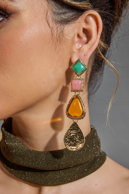 Resin Geometric Earrings