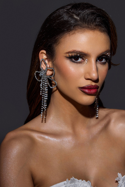 Flower Shape Tassel Earrings