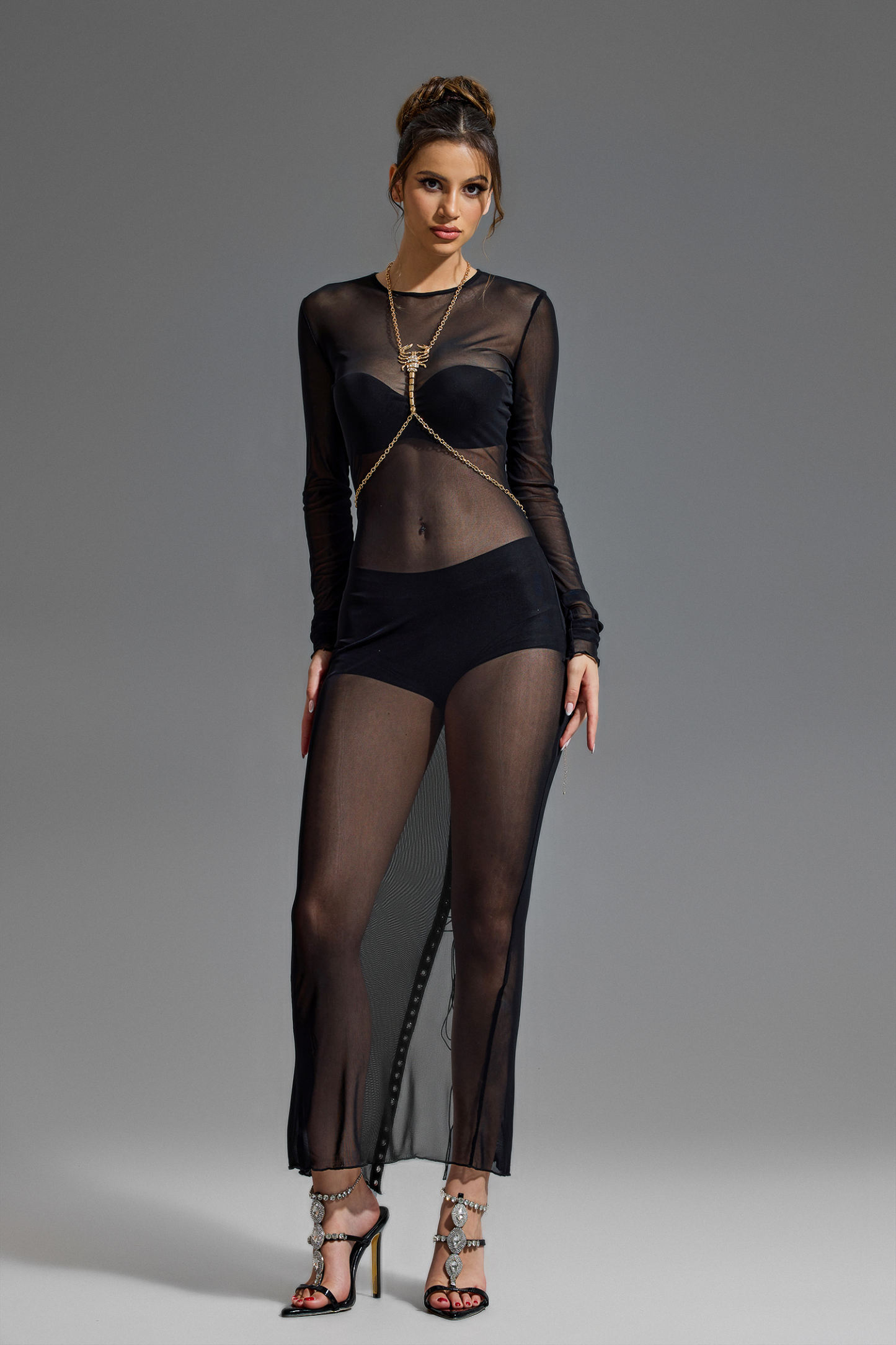 Rhinestone Metal Body Chain