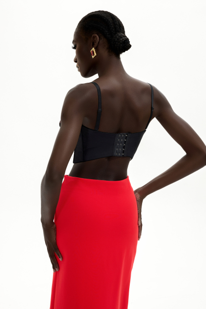 3D Flower Sweetheart Neck Slip Mini Top