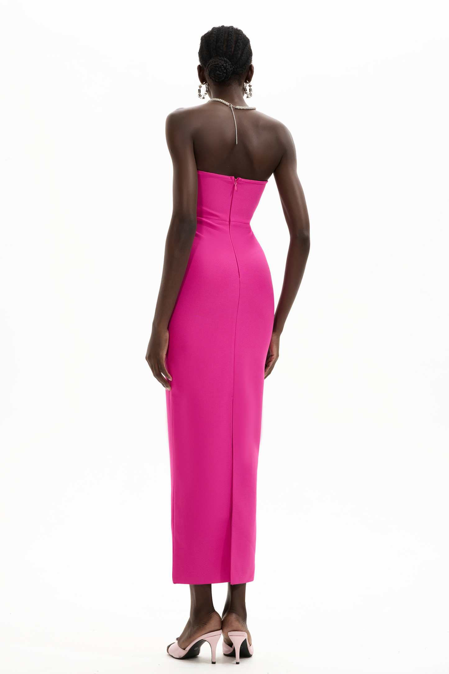 Bandage Halter Neck Midi Dress