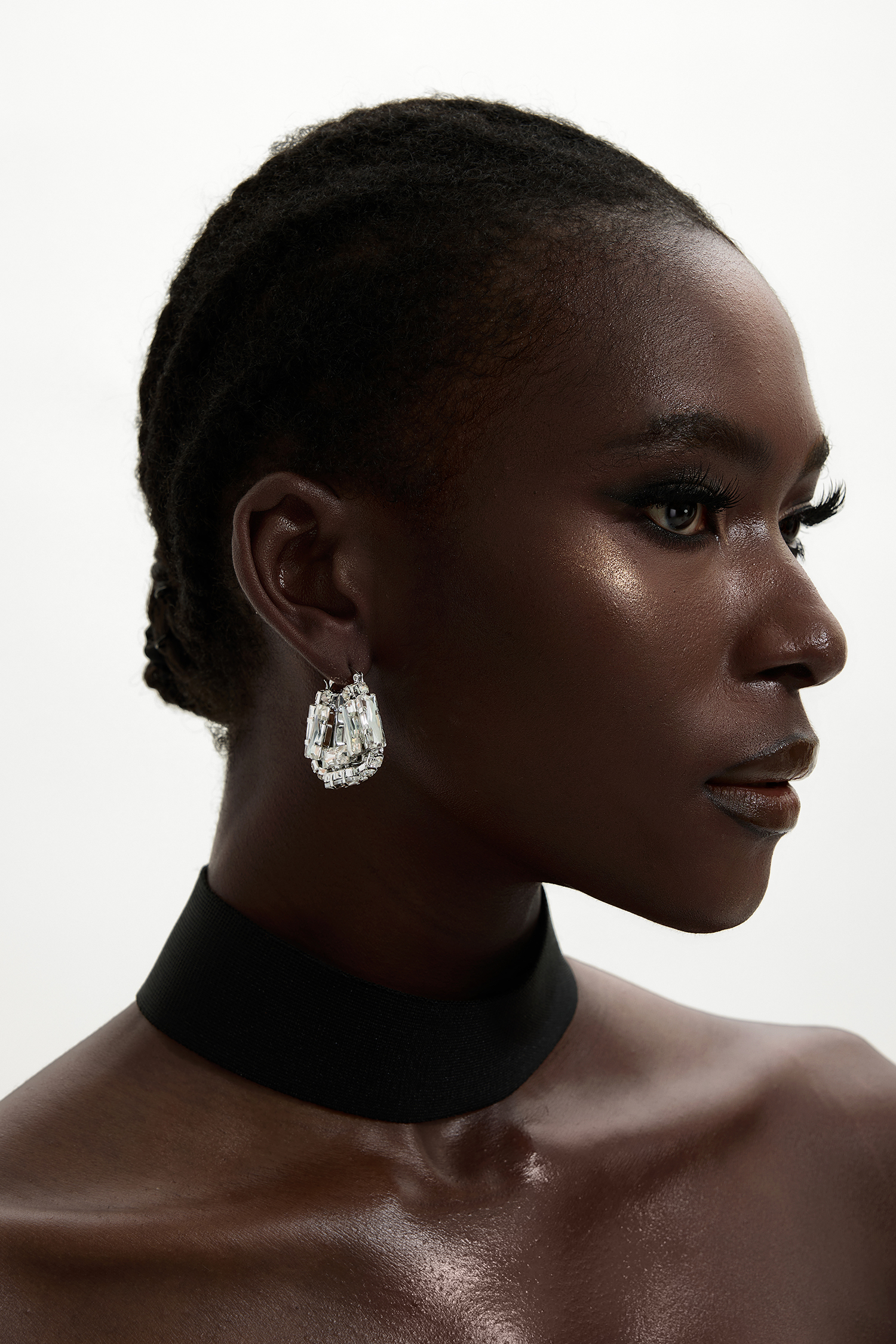 Faux Diamond Bag Shape Earrings