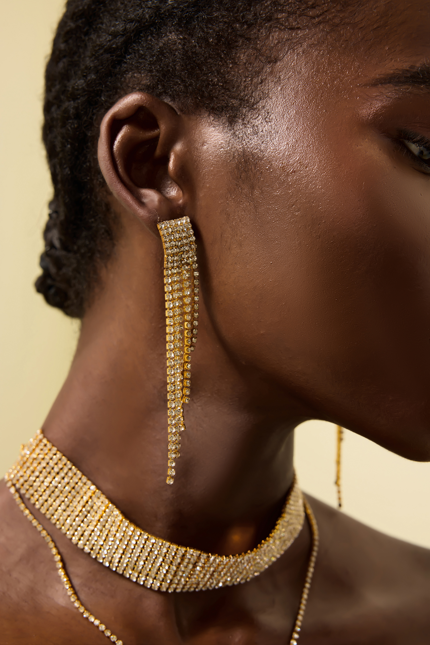 Faux Diamond Accessories Three Piece Set