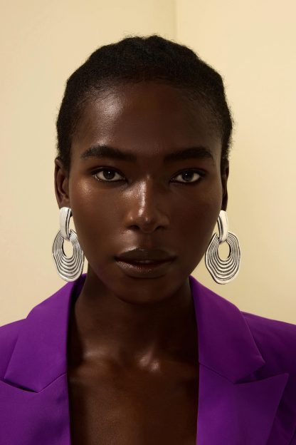 Metal Irregular Round Shape Earrings