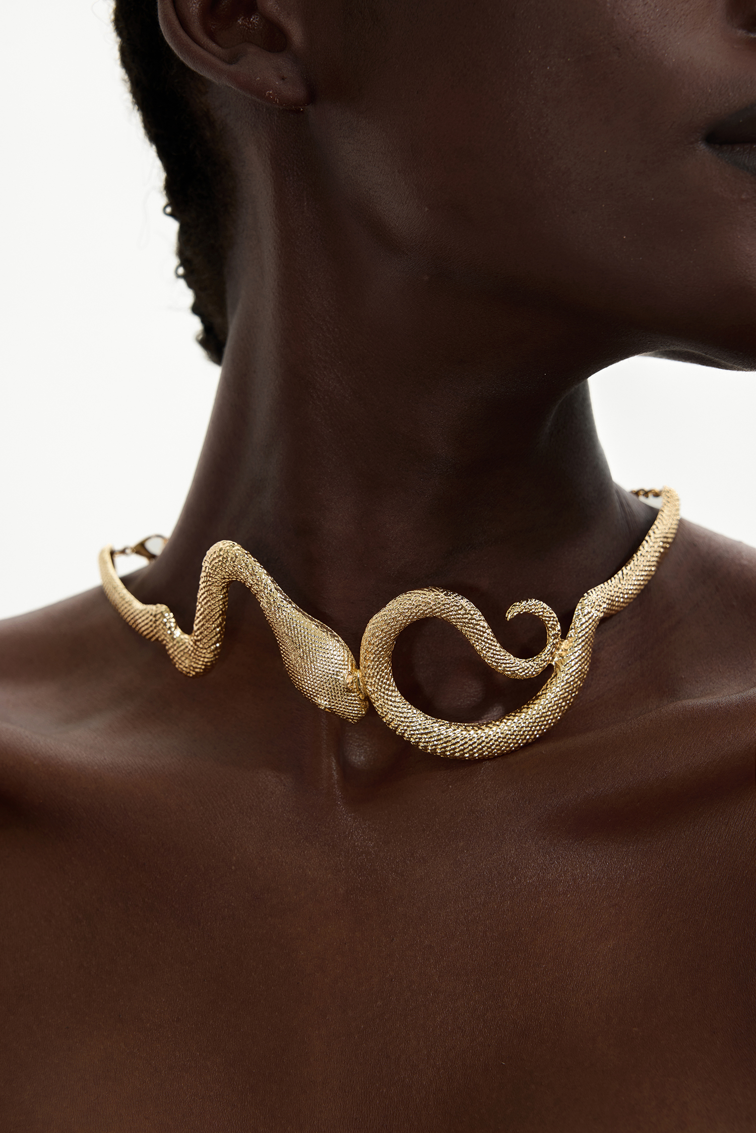 3D Snake Metal Necklace