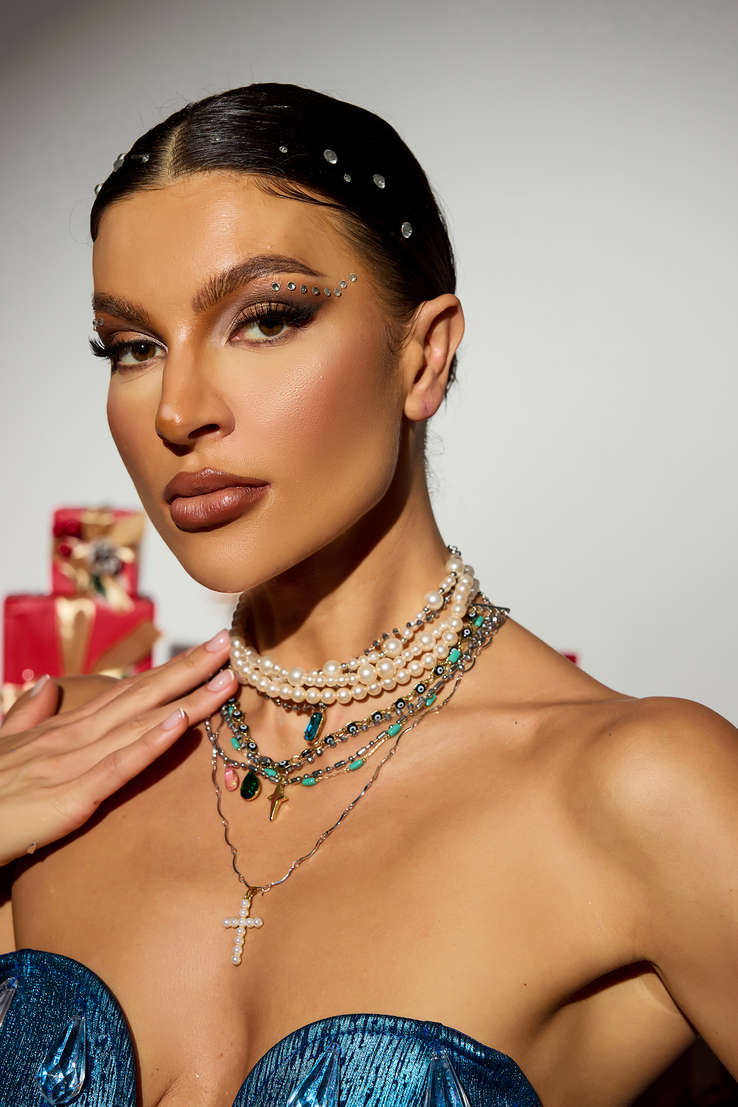 Faux Pearl Multi-Layered Necklace