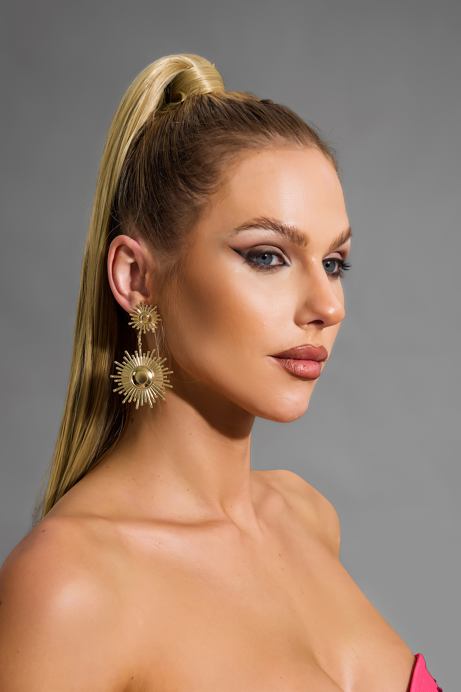 Sunflower Shaped Drop Earrings