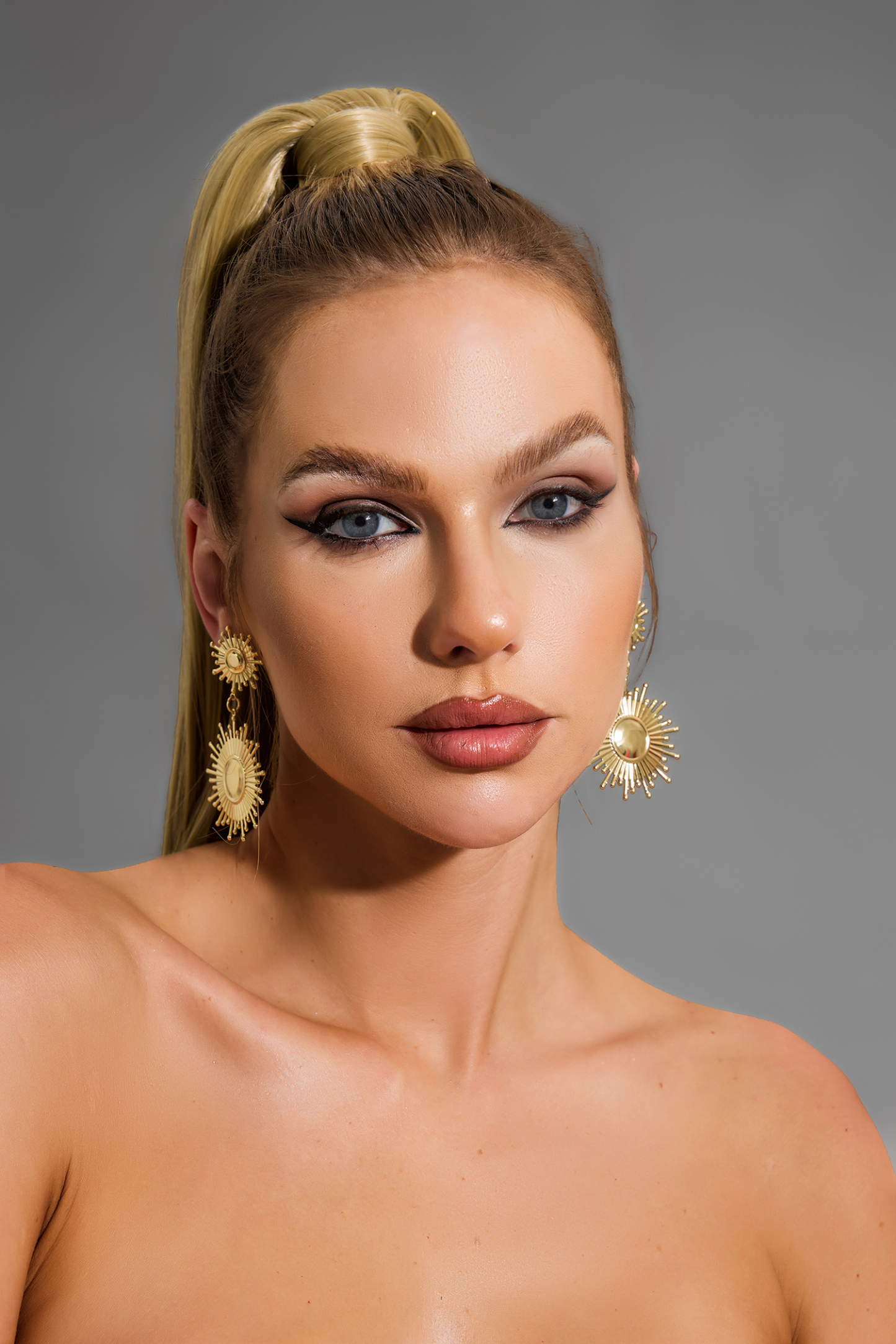 Sunflower Shaped Drop Earrings