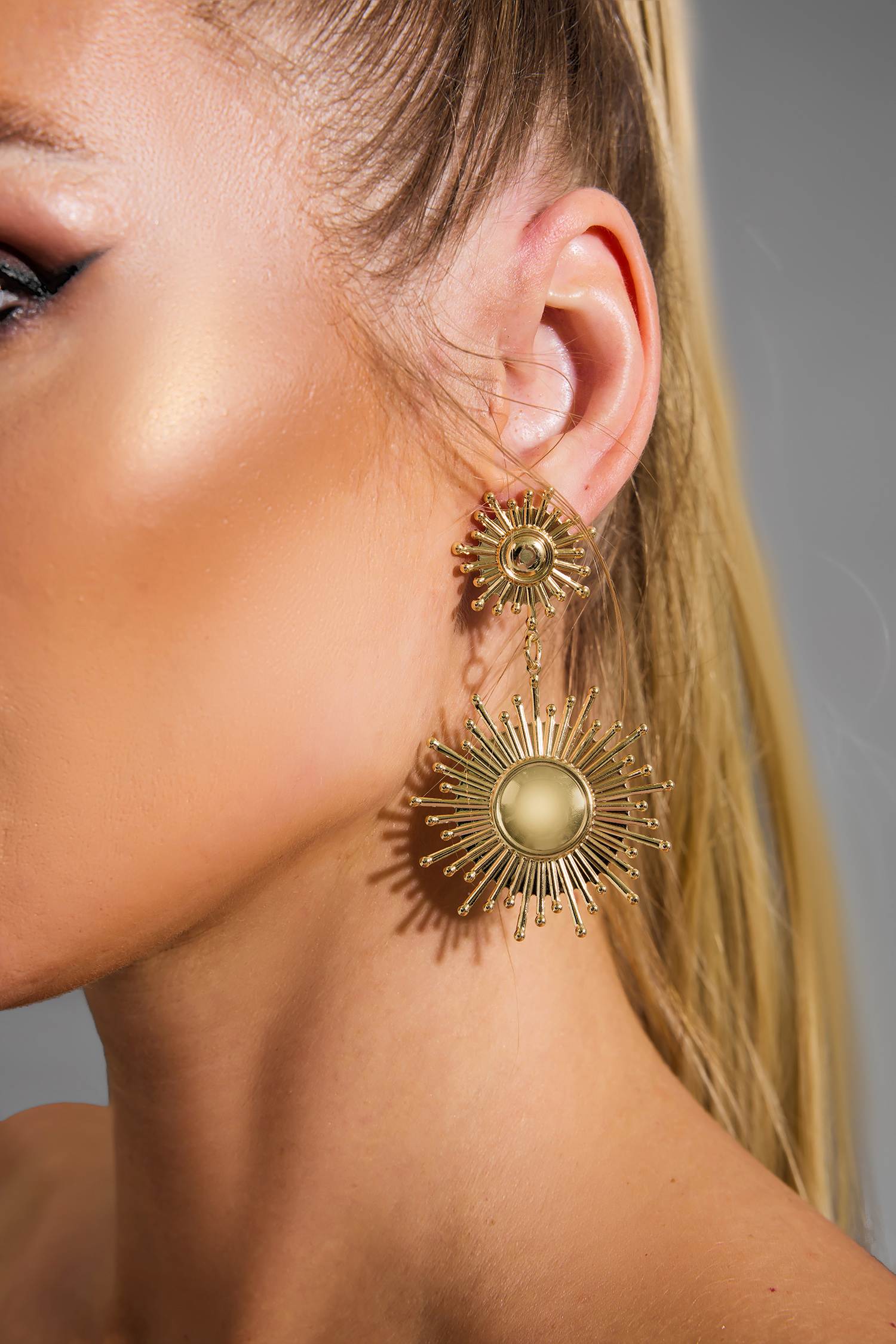 Sunflower Shaped Drop Earrings
