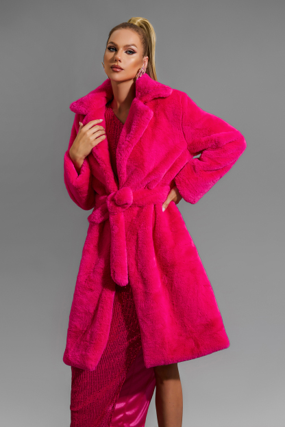 Open Front Longline Fuzzy Coat