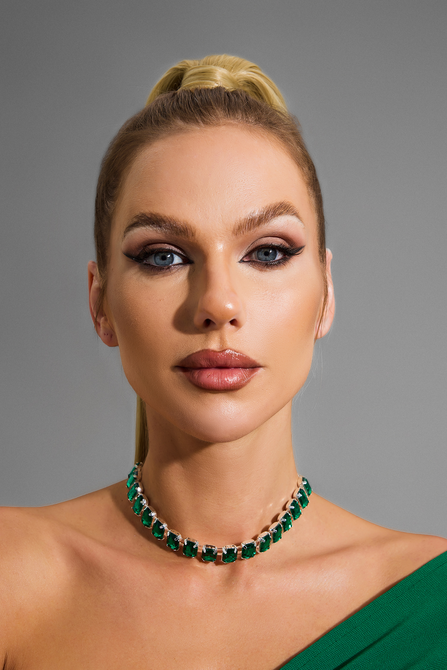 Rectangle Faux Diamond Necklace