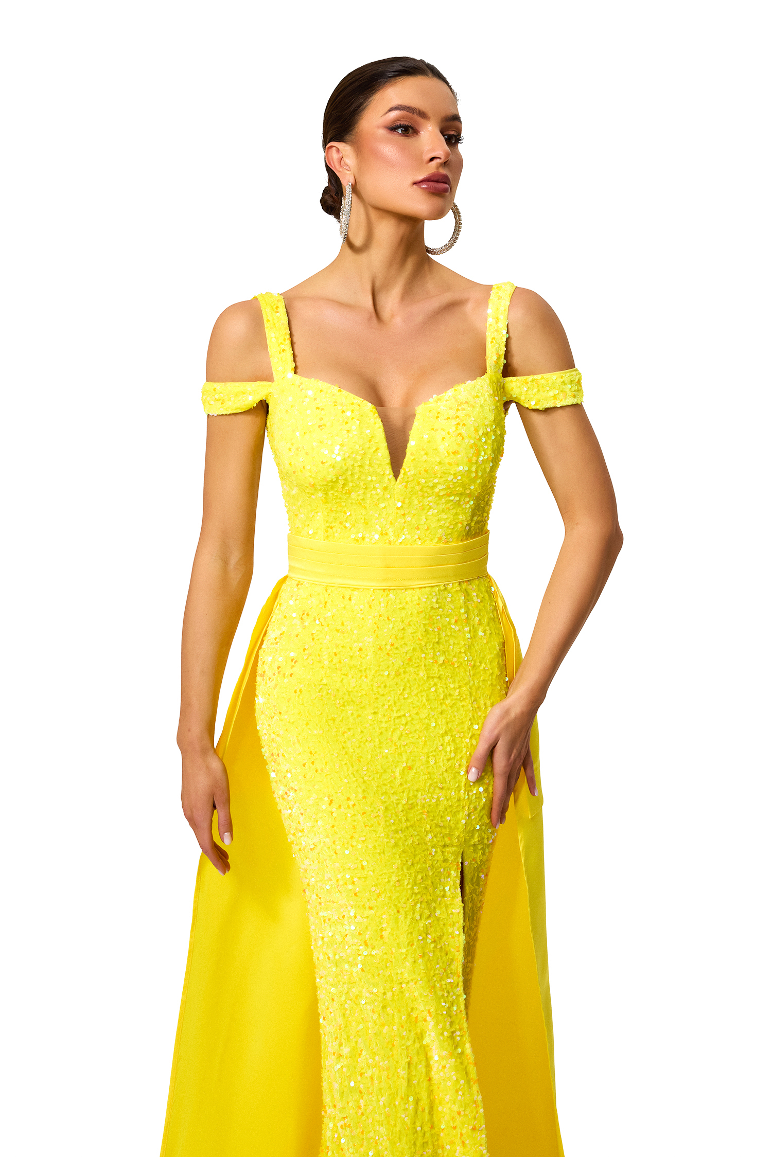 Satin Sleeveless Split Maxi Dress