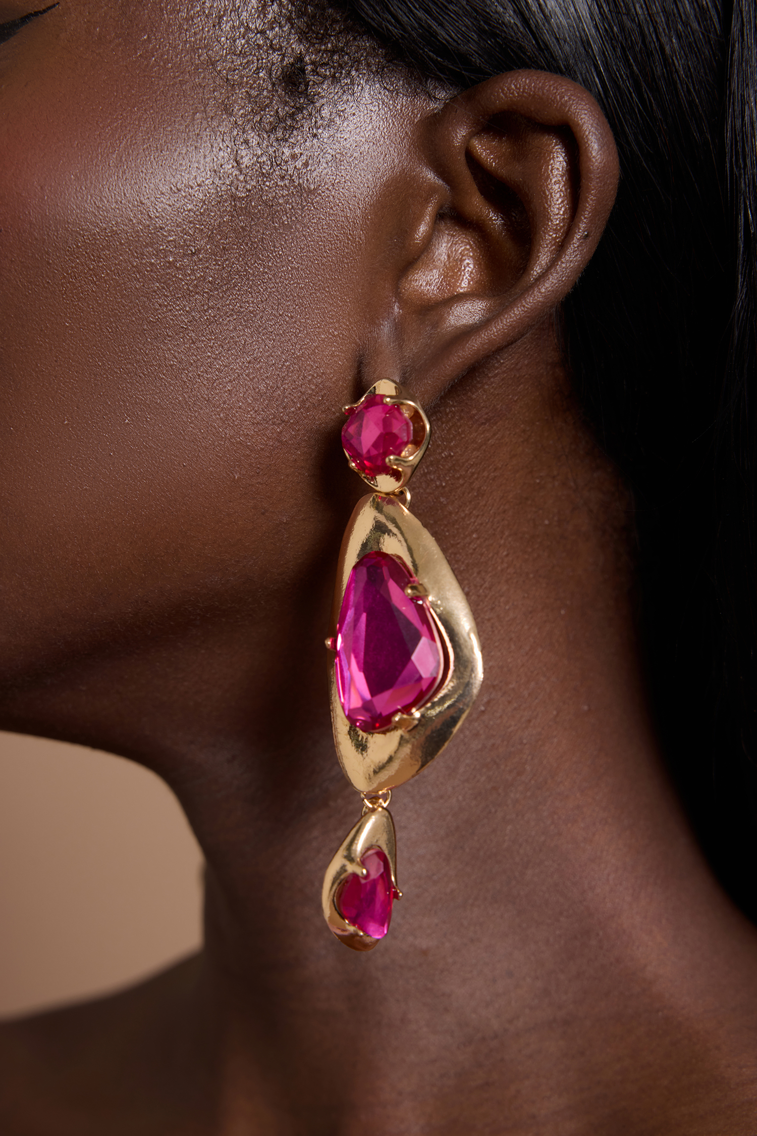 Faux Diamond Irregular Shape Earrings