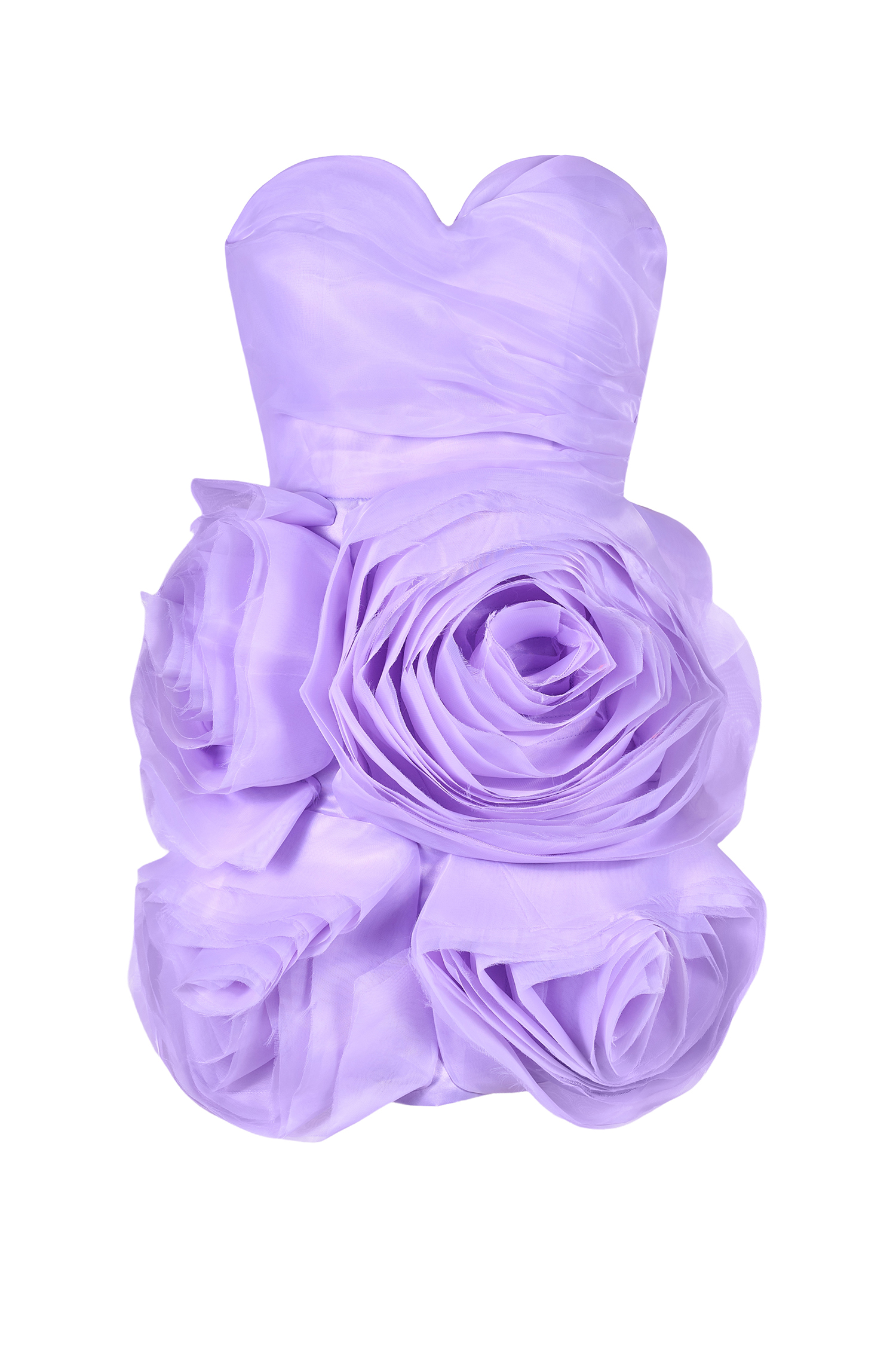 Organza 3D Flower Off-Shoulder Mini Dress