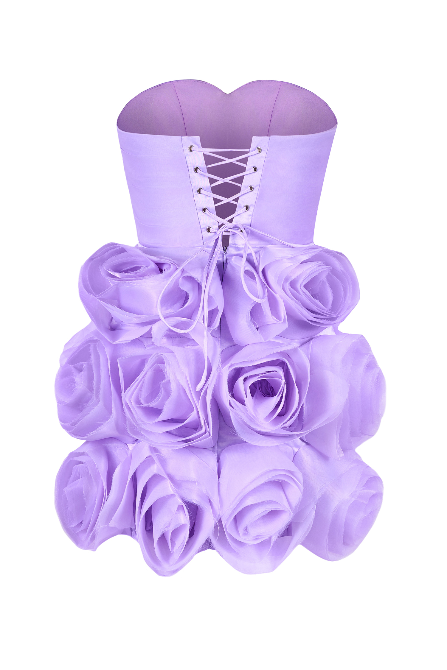 Organza 3D Flower Off-Shoulder Mini Dress