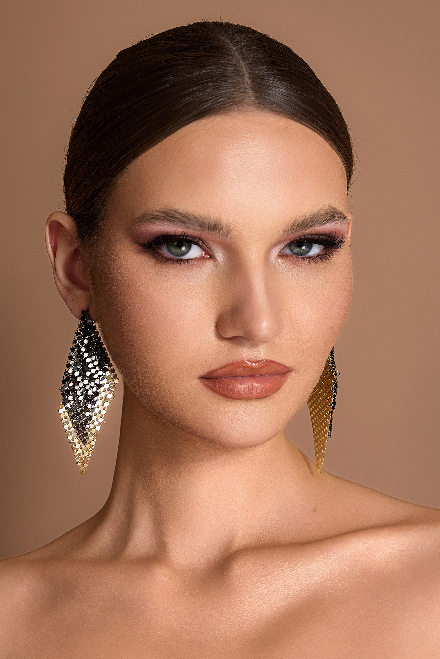 Contrast Color Tassel  Metal Earrings