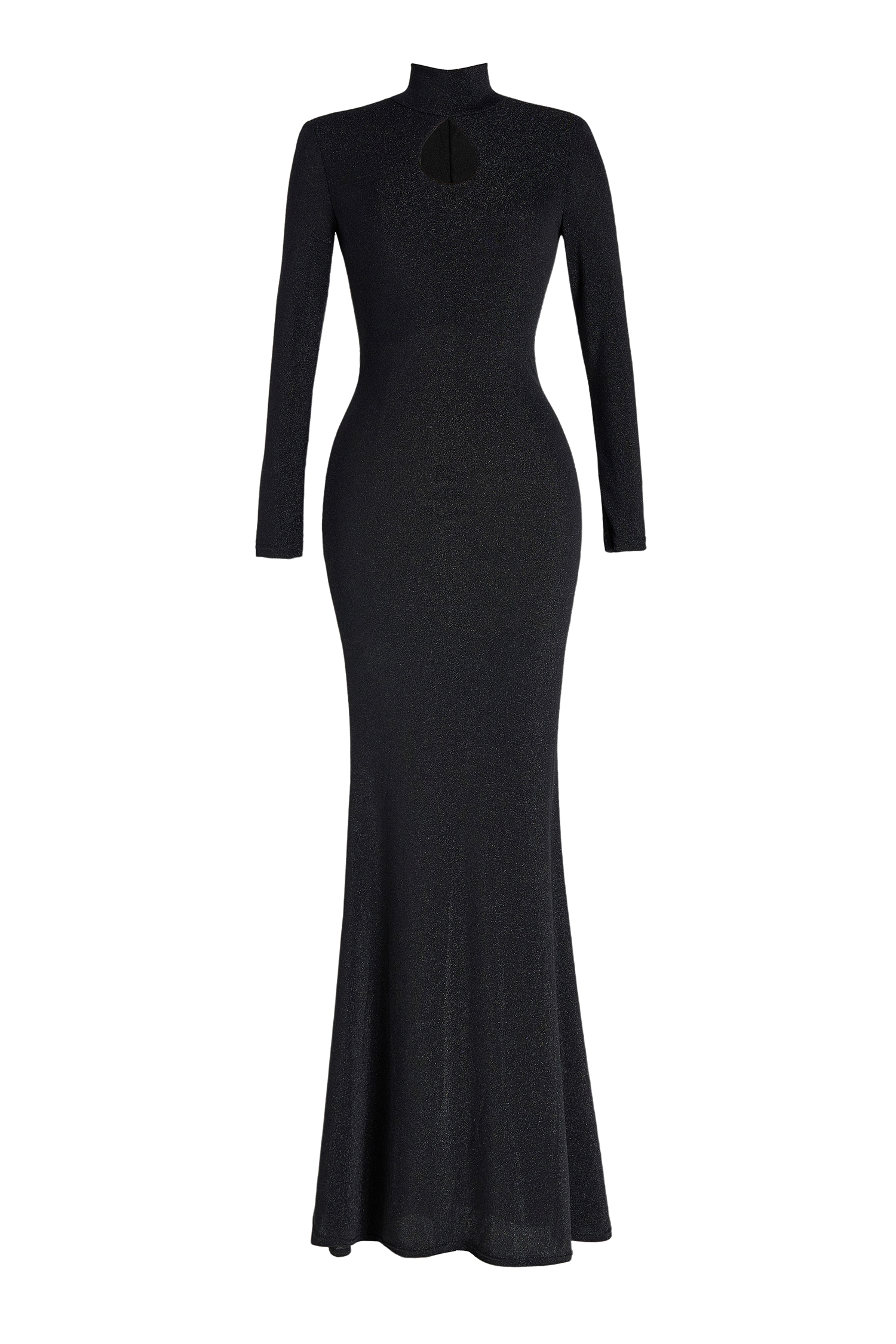 Luxury High Neck Cut-Out Maxi Dress