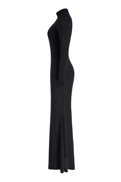 Luxury High Neck Cut-Out Maxi Dress