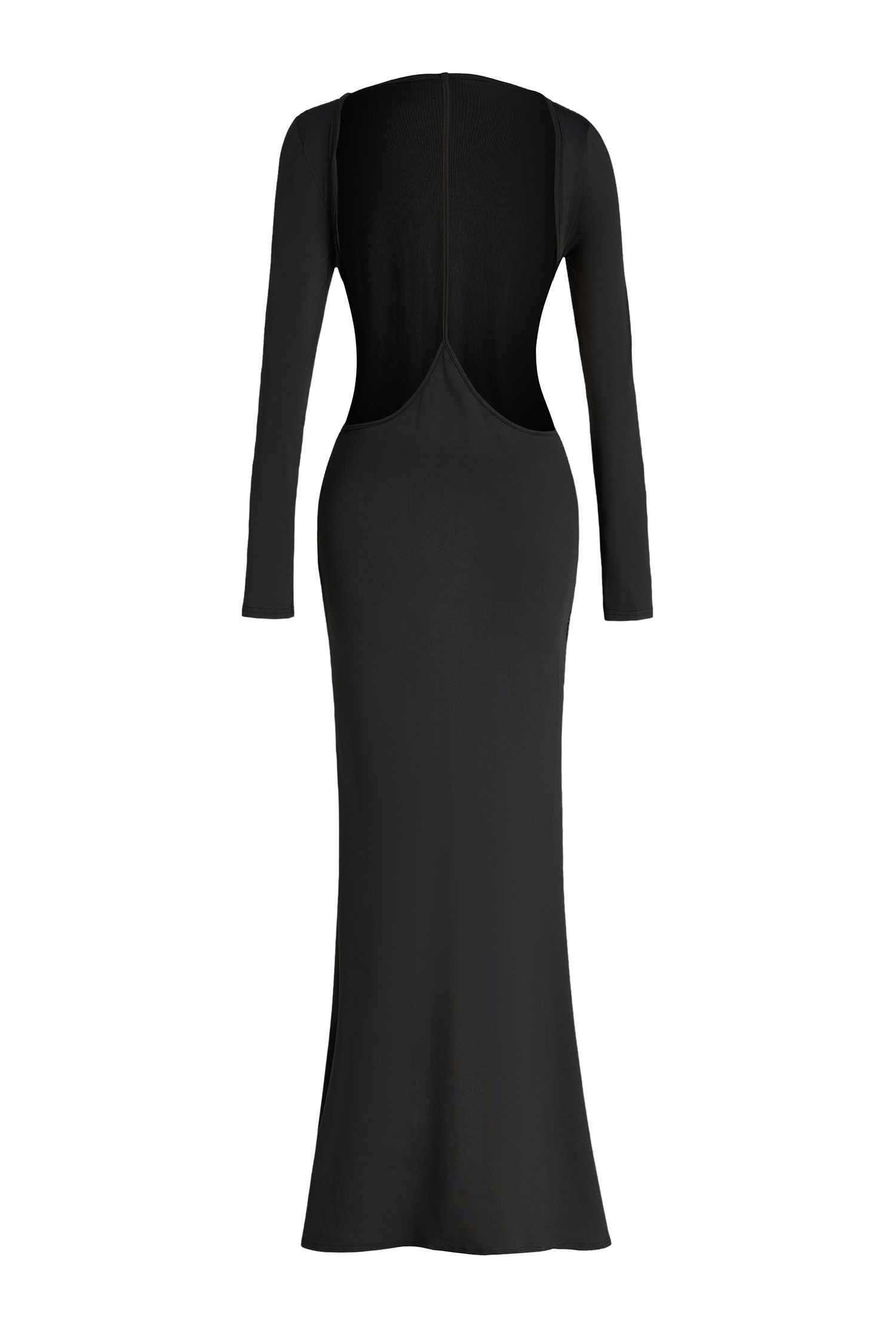 Long Sleeve Cut-Out Ruched Maxi Dress