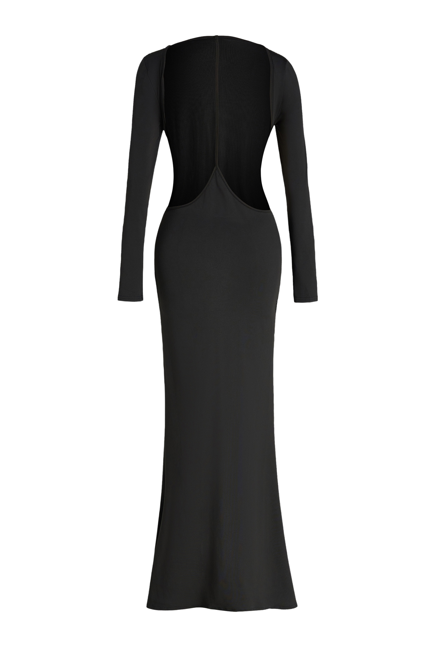Long Sleeve Cut-Out Ruched Maxi Dress