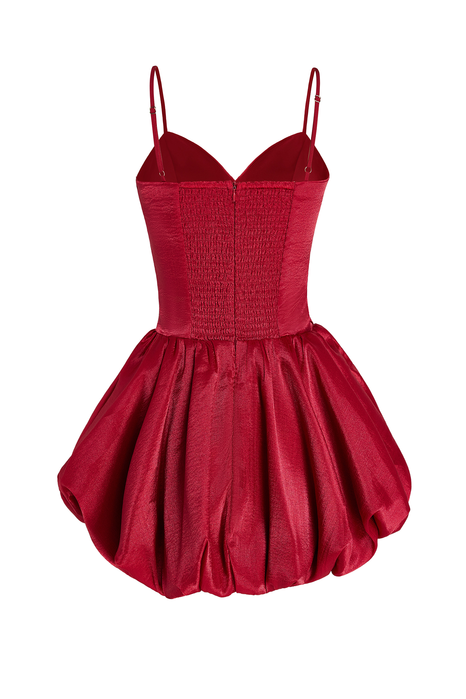 Satin 3D Flower Slip Mini Dress