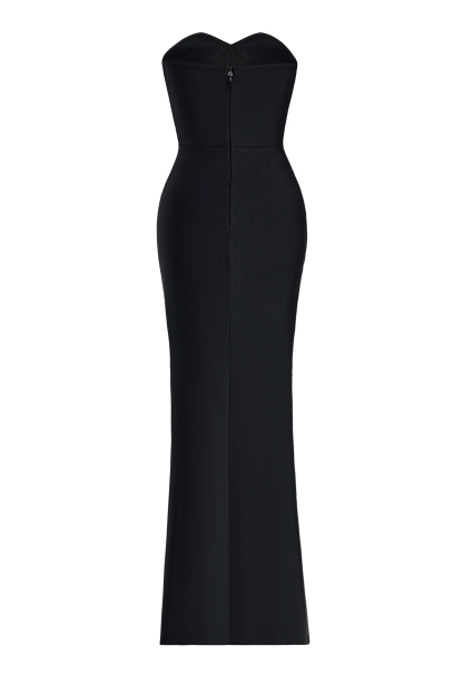 Bandage Rhinestone Off-Shoulder Maxi Dress