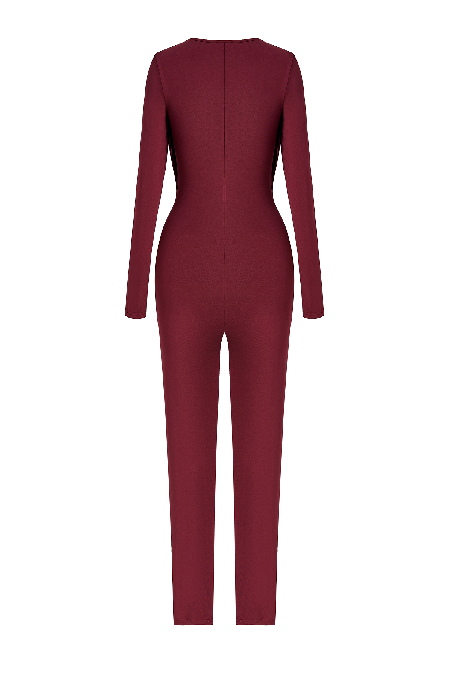 Solid Swing Collar Metal Decorations Jumpsuit