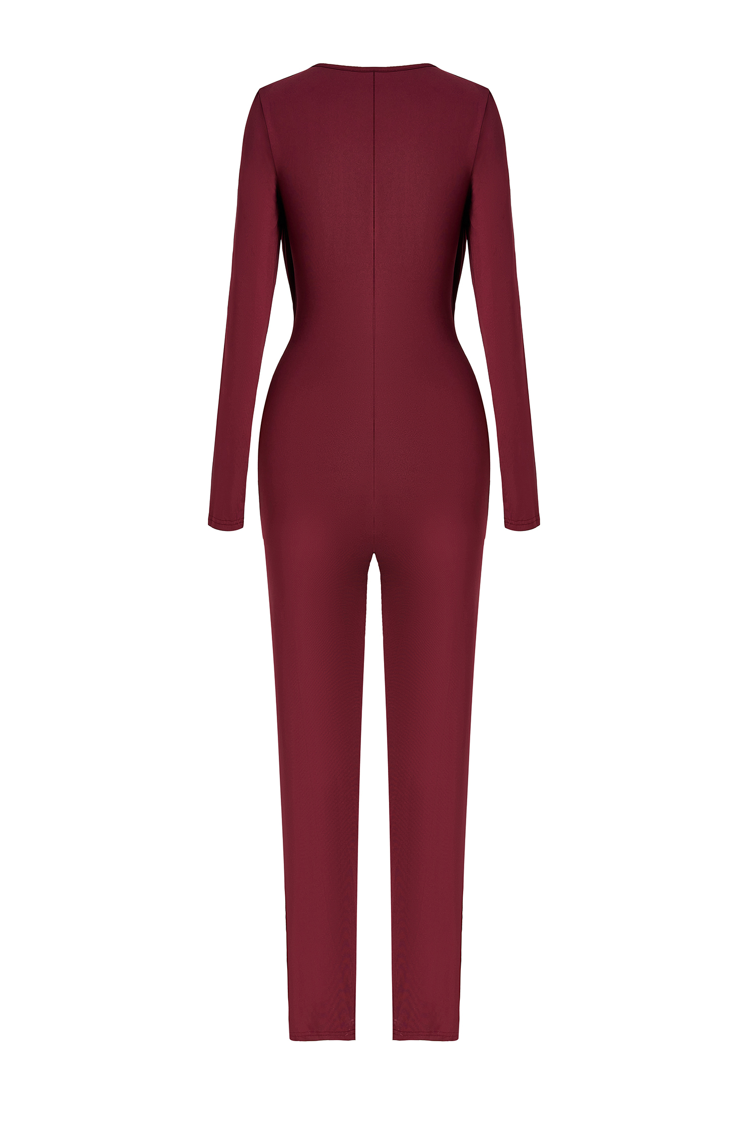 Solid Swing Collar Metal Decorations Jumpsuit