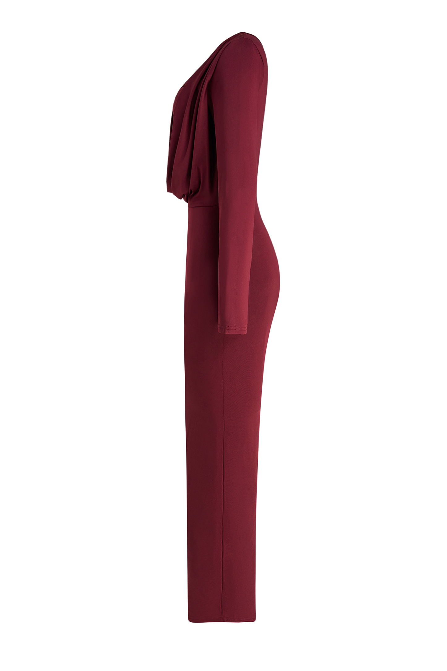 Solid Swing Collar Metal Decorations Jumpsuit