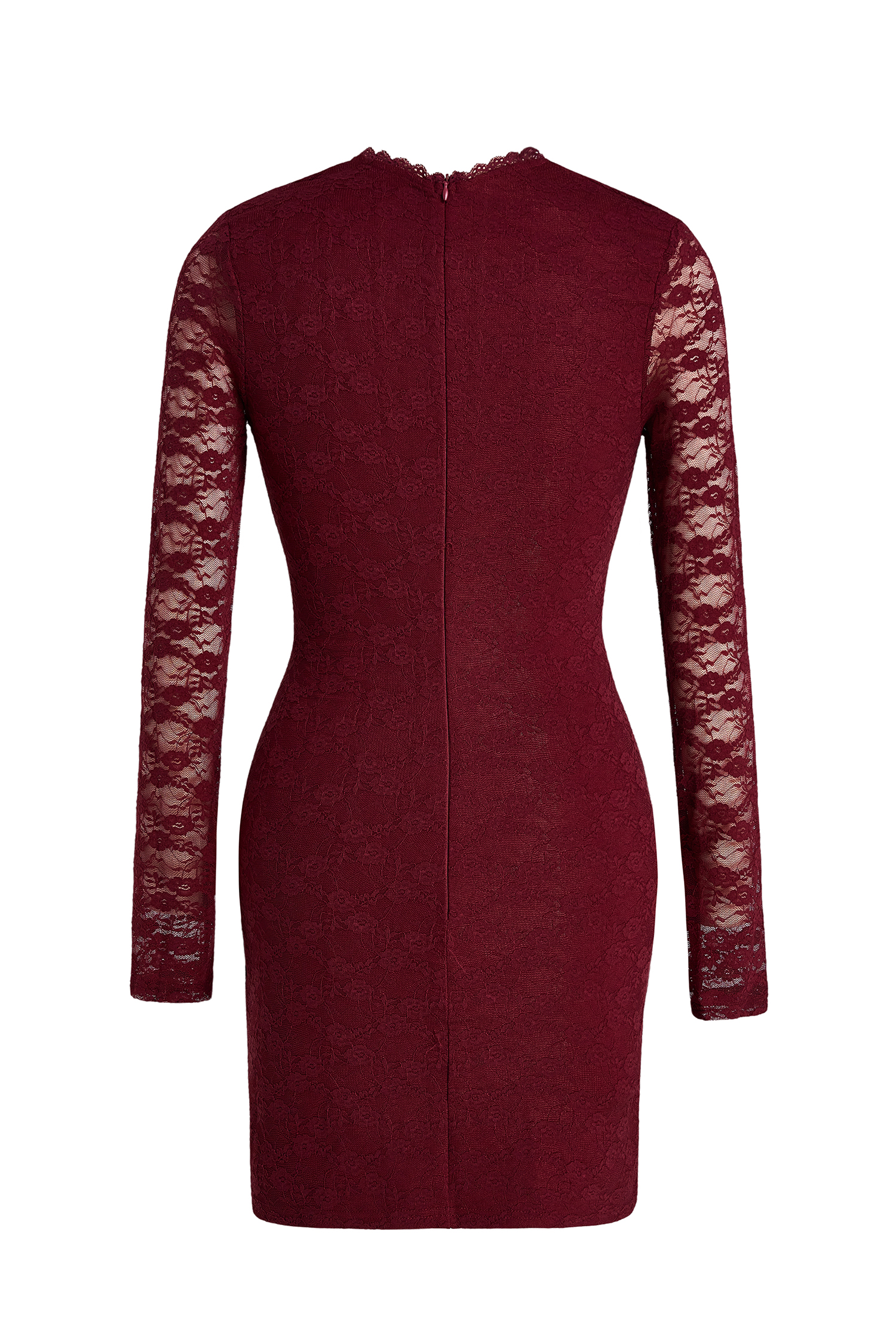 Lace Long Sleeve Cut-Out Mini Dress