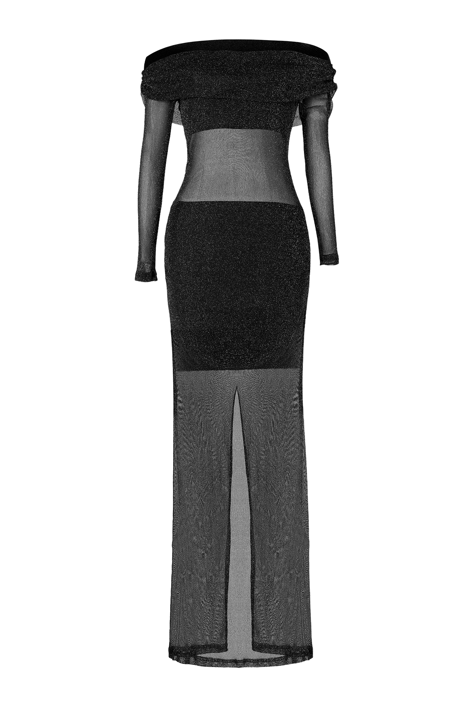 Luxury Off-Shoulder Long Sleeve Maxi Dress