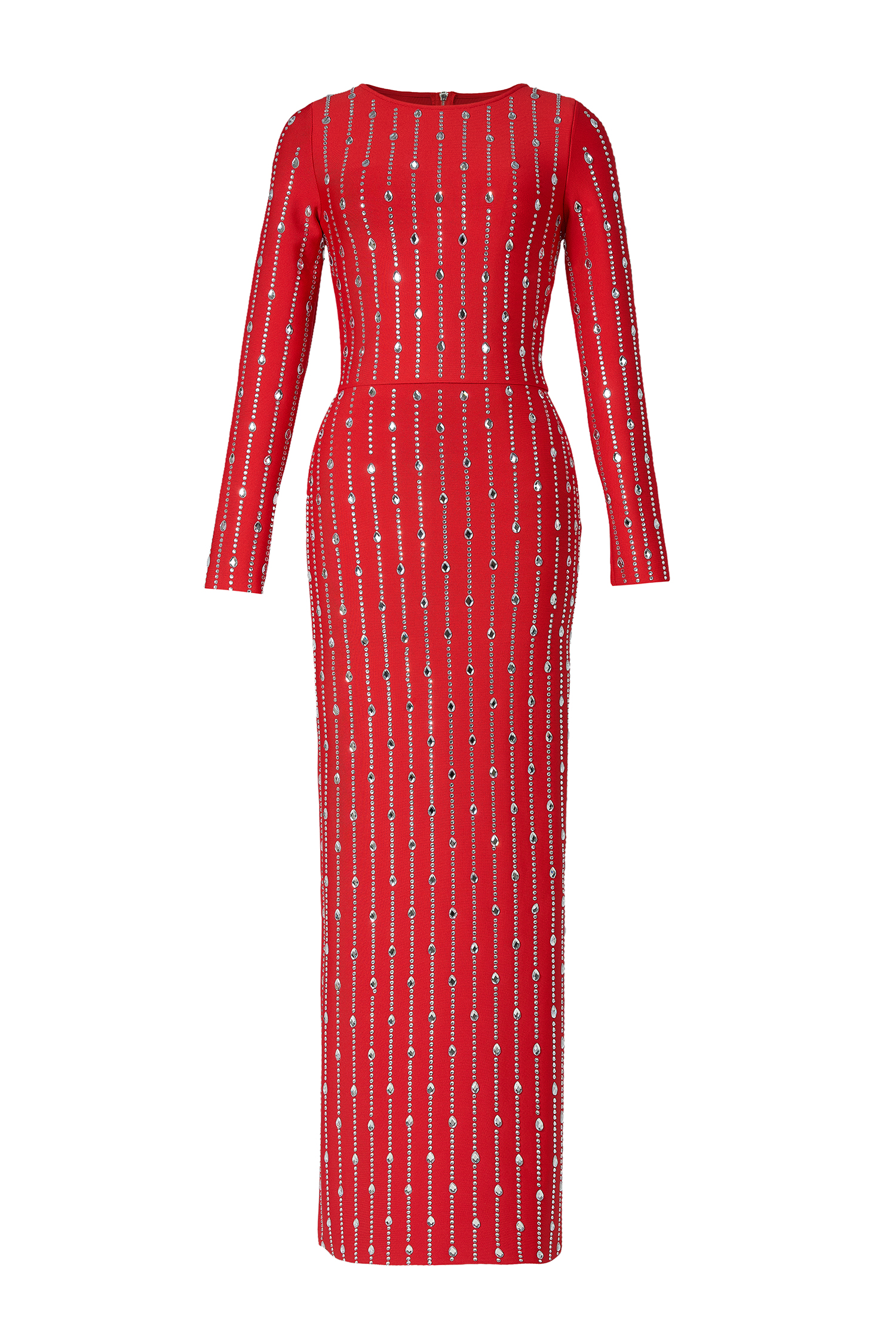 Bandage Rhinestone Top & Low Waist Maxi Skirt Set