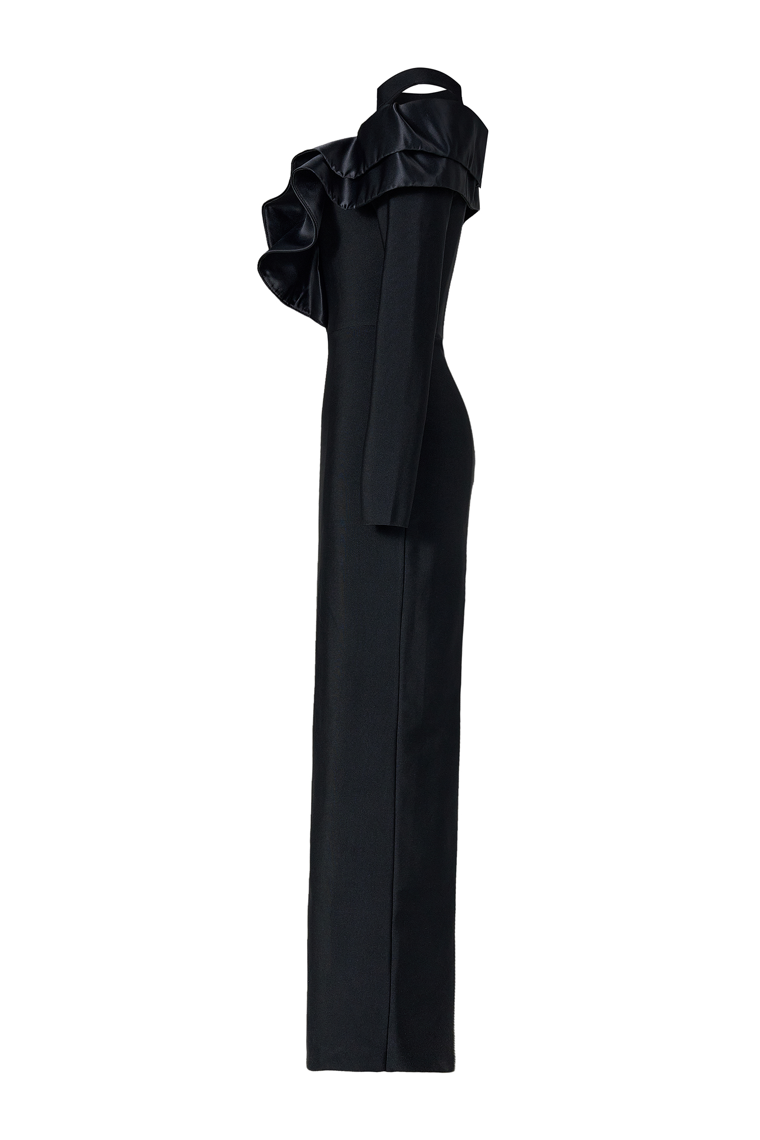 Bandage Splicing Satin  Rhinestone  Maxi Dress