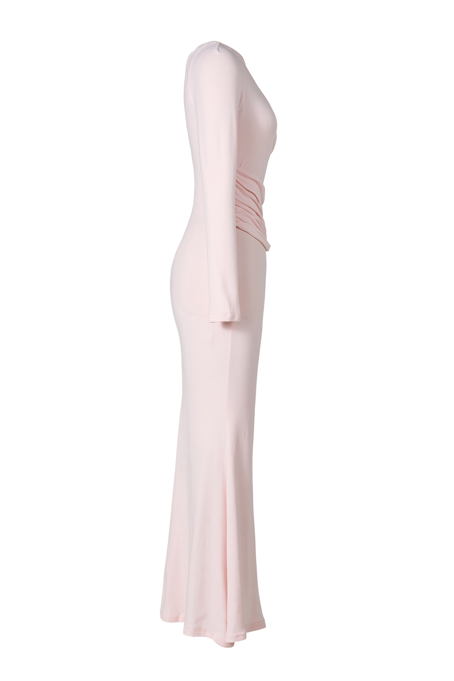 Solid One Shoulder Cut-Out Maxi Dress