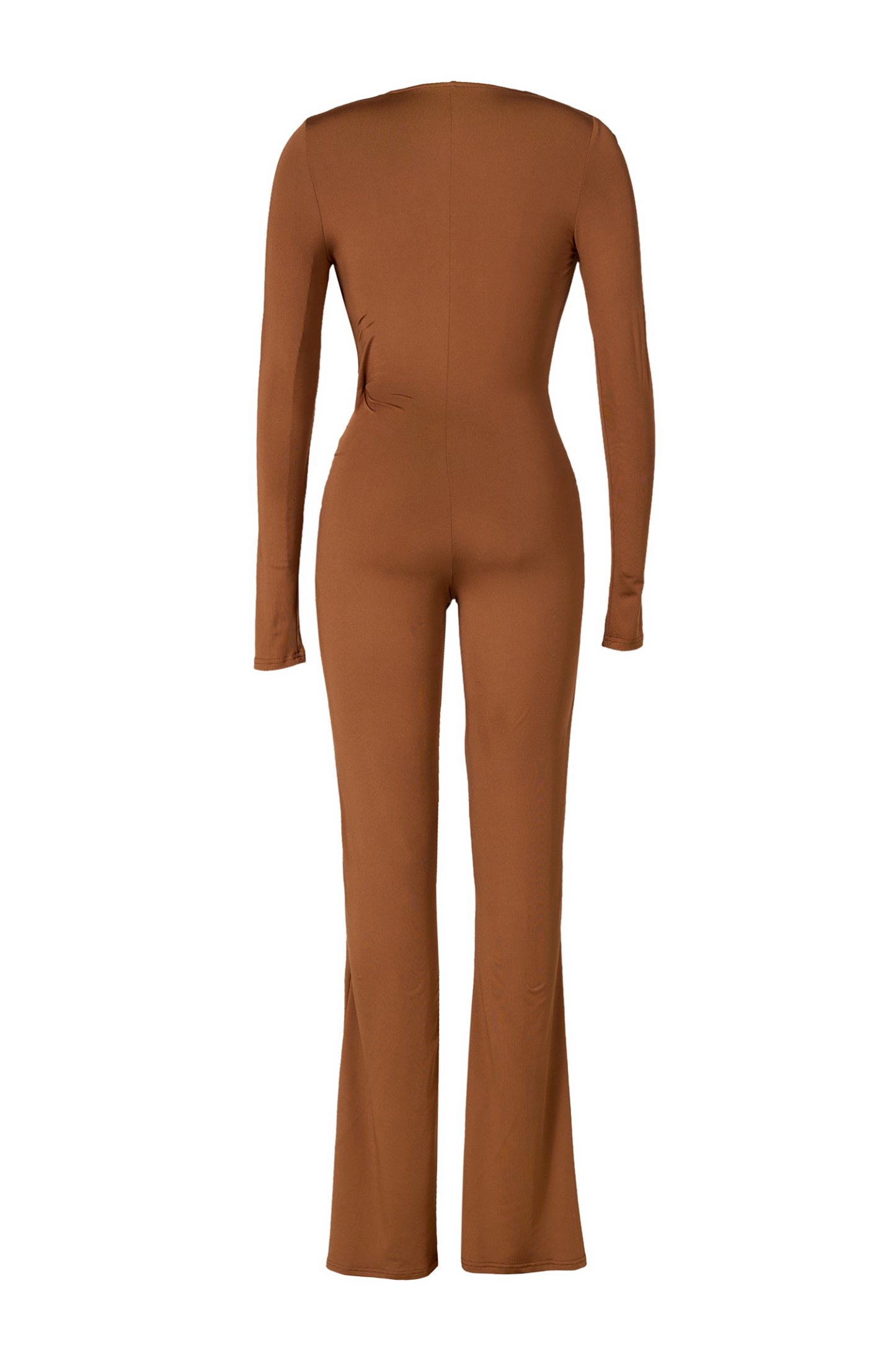 Long Sleeve V-Neck Hight Waist Jumpsuit