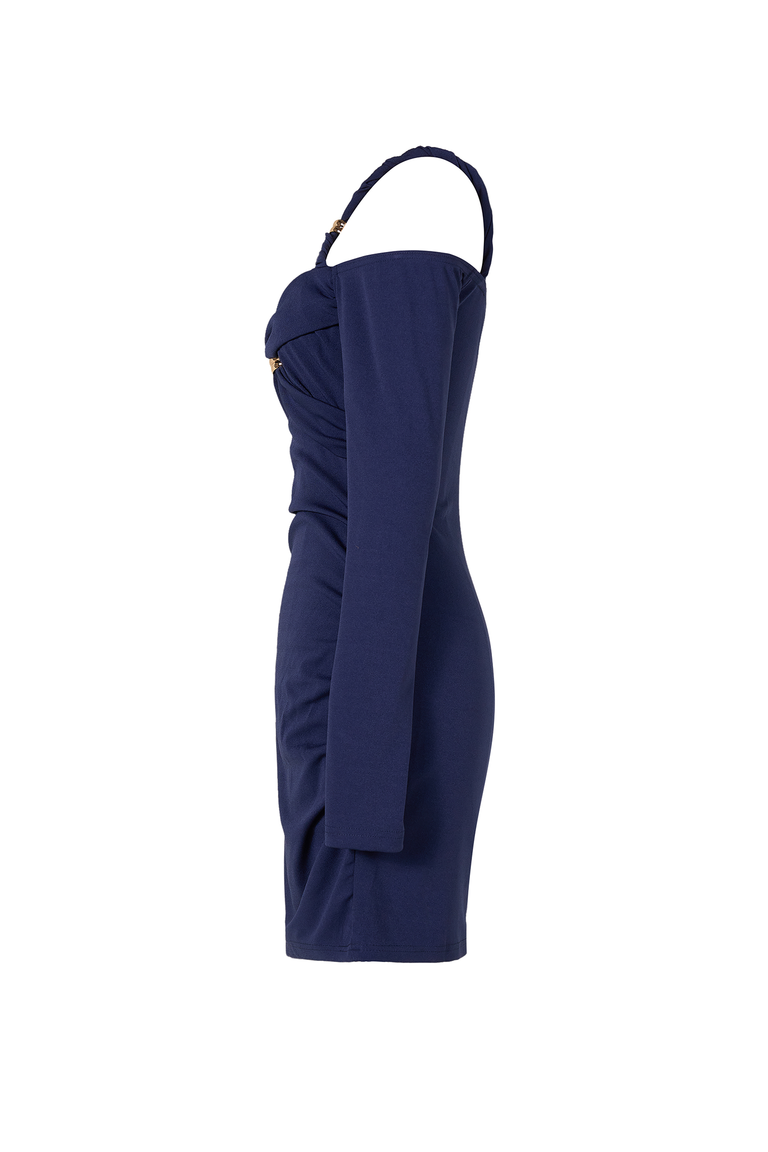 Off-Shoulder Long Sleeve Cut-Out Mini Dress – Violet Aurora