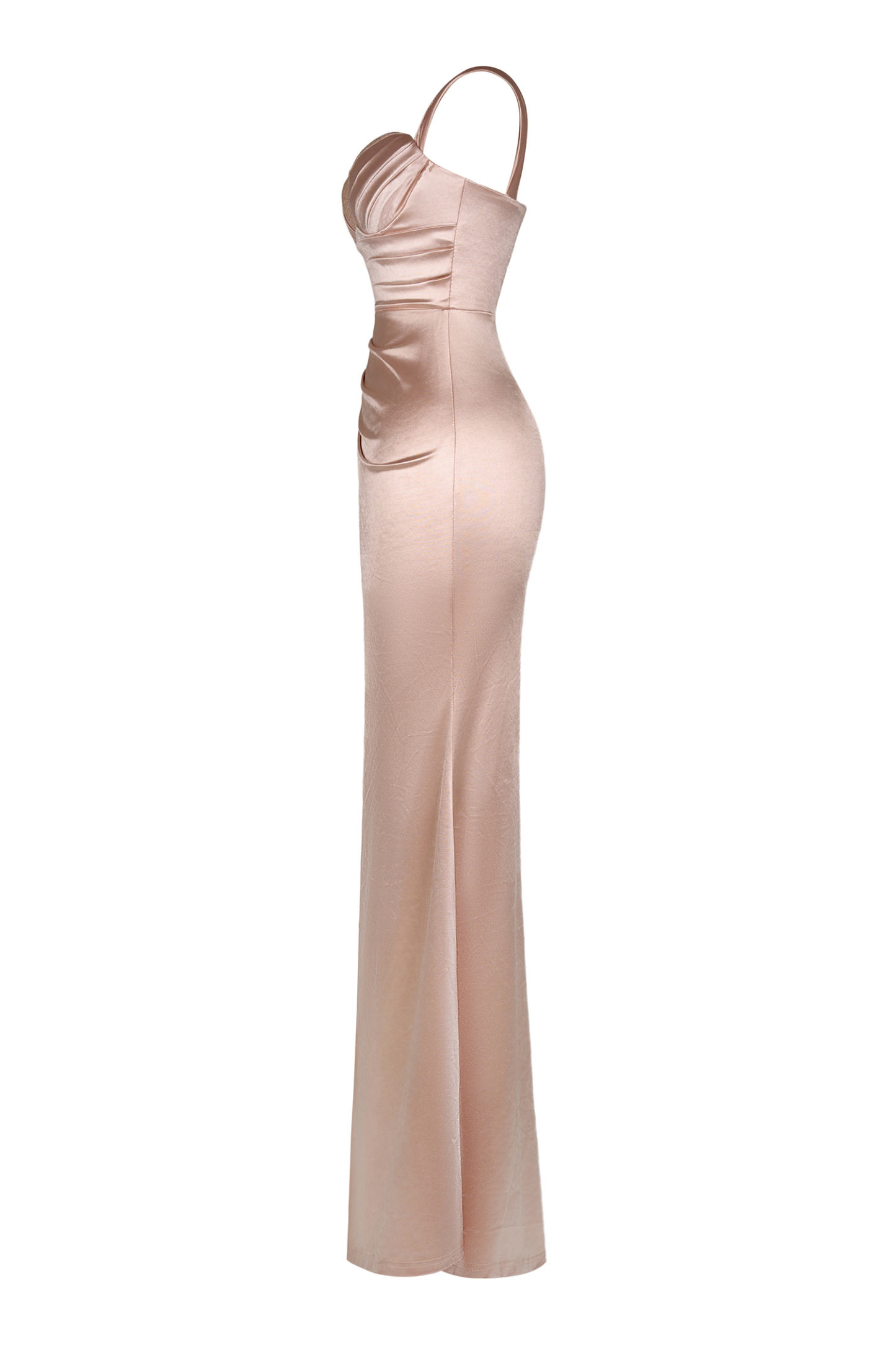 Off-Shoulder Sweetheart Neck Pleated Maxi Dress