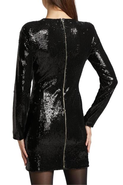 Sequin Long Sleeve Mini Dress