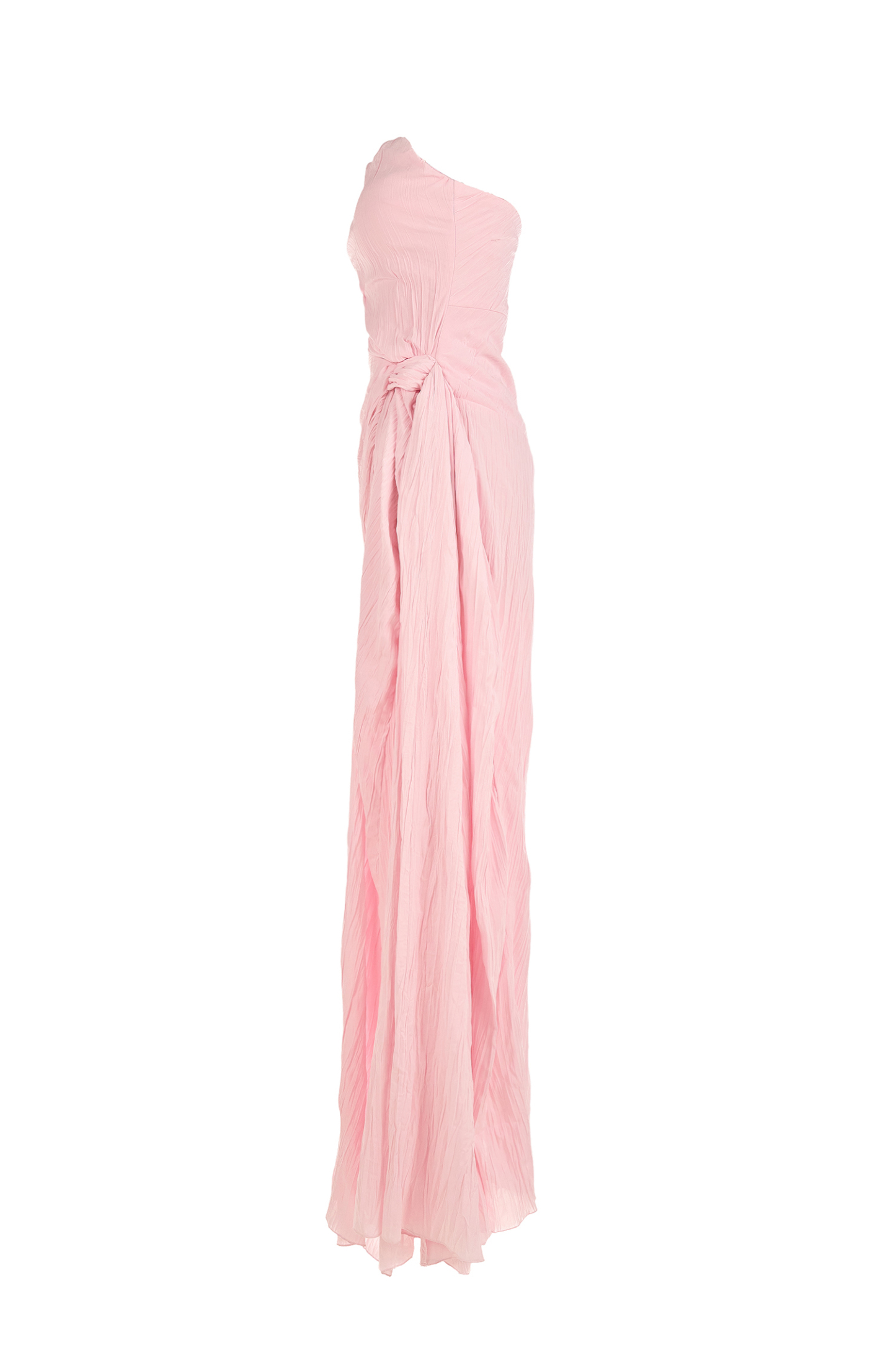 Solid Pleated Off-Shoulder Maxi Dress