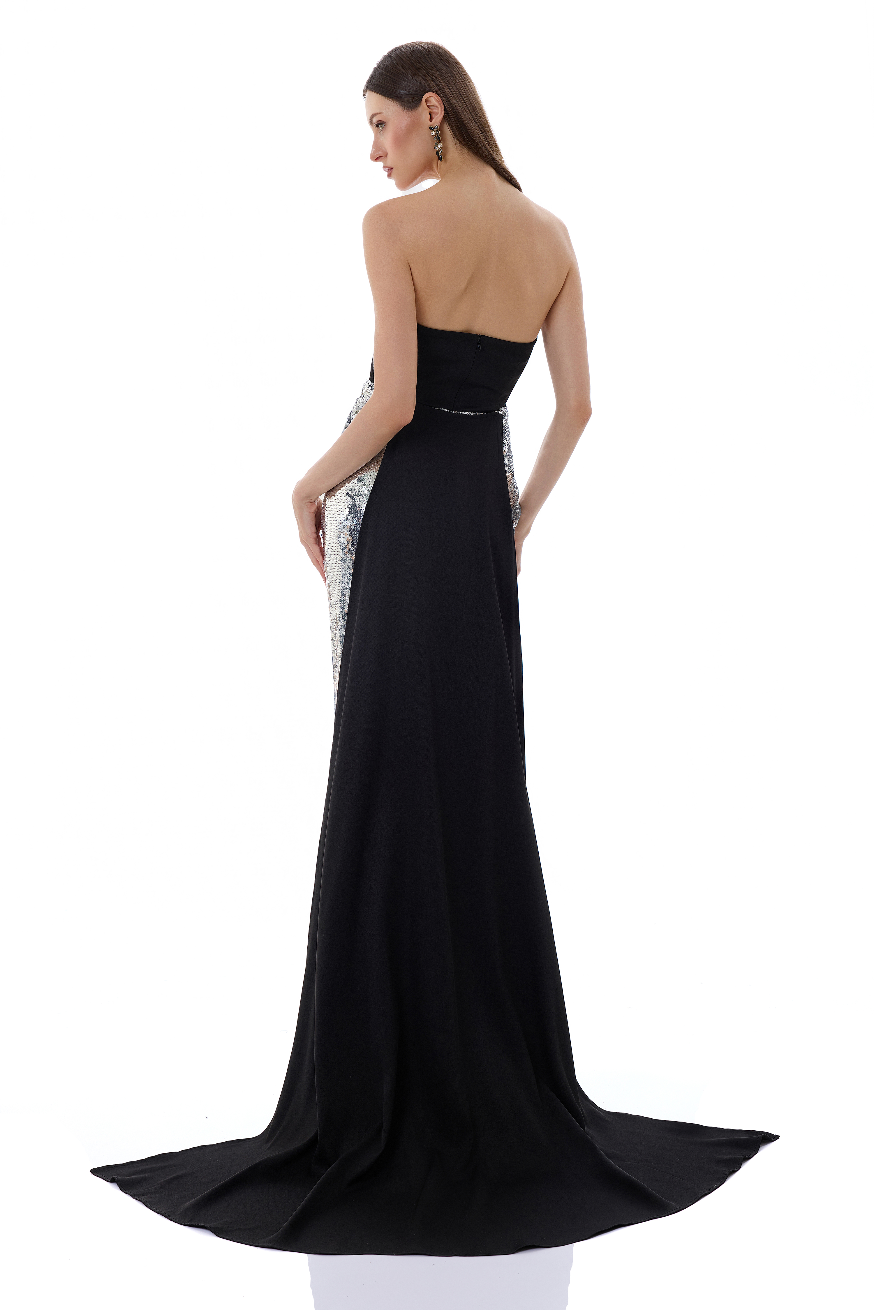 Sequin Splicing Off Shoulder Maxi Dress