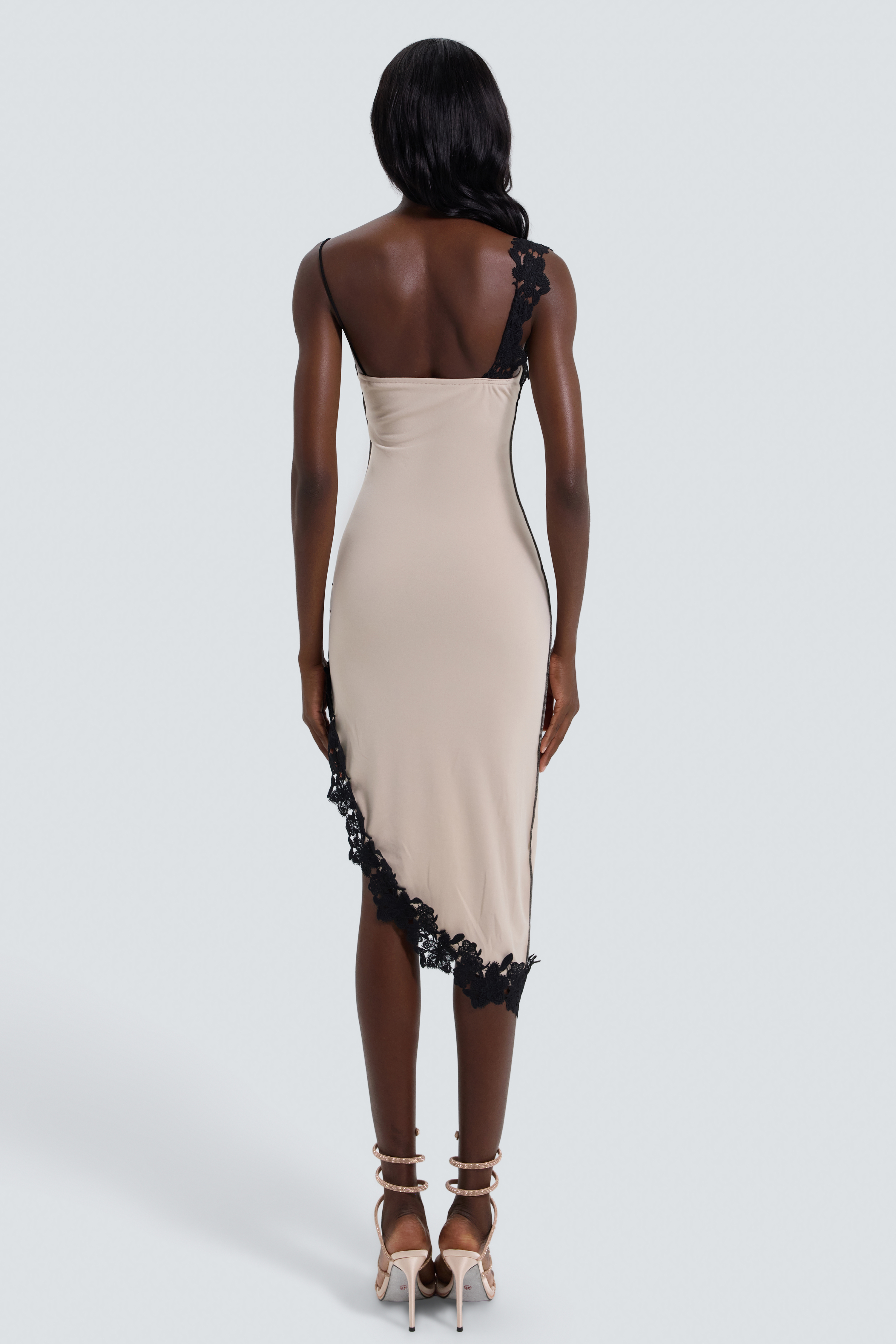 Lace Splicing Jersey Slip Mini Dress – Violet Aurora