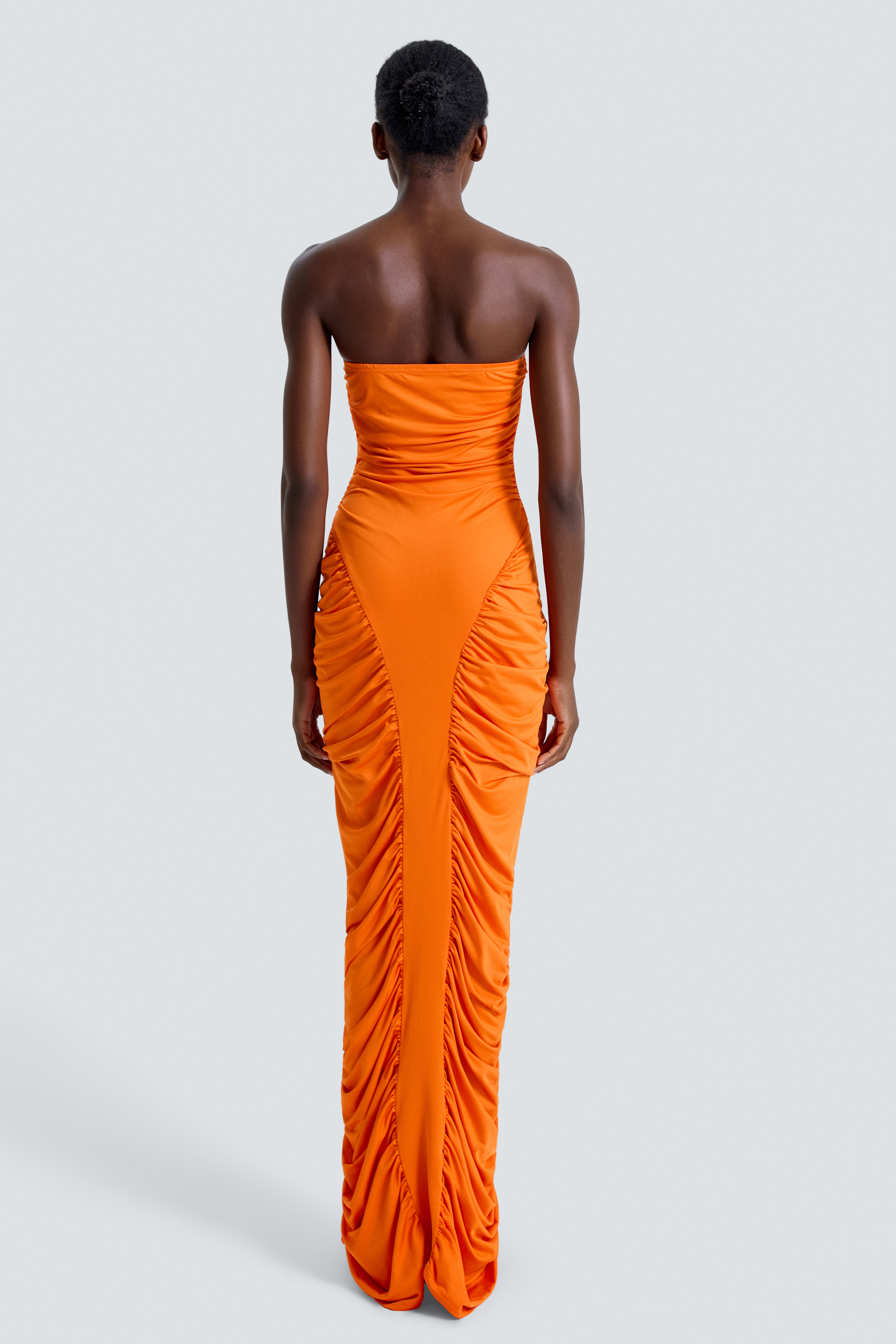 Jersey Gathering Off Shoulder Maxi Dress